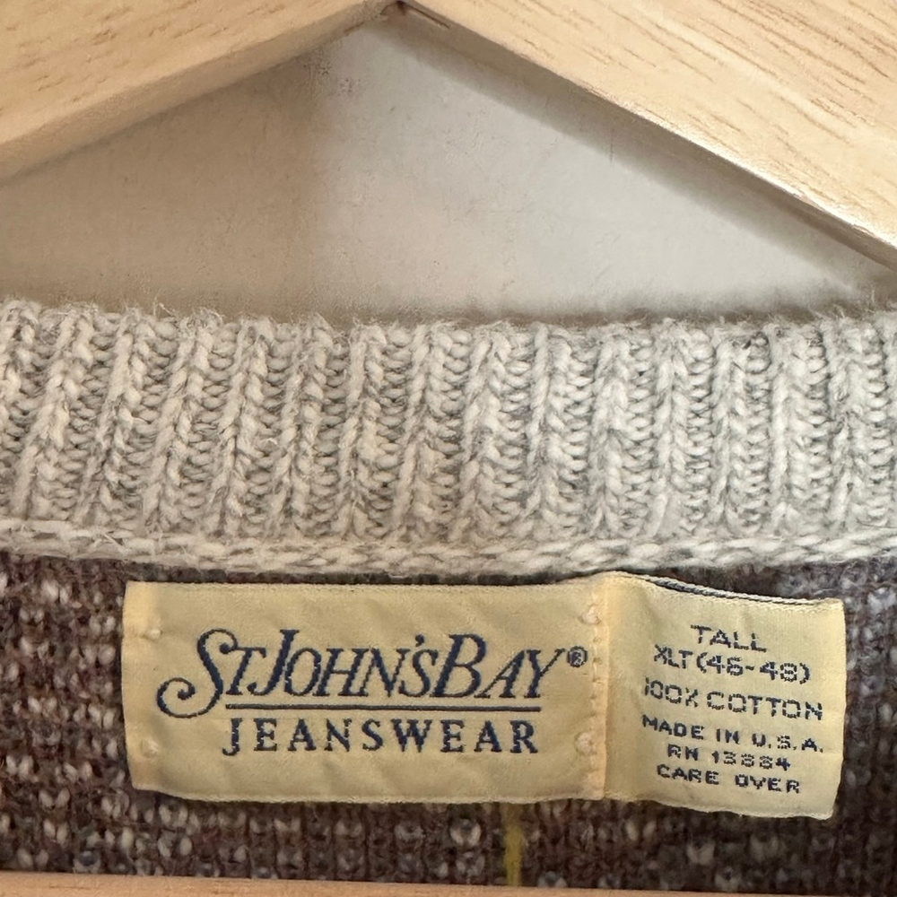 Vintage 90s abstract Aztec cotton sweater - Picture 4 of 5